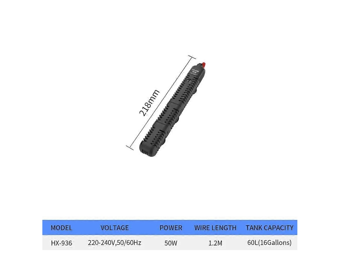 Elemento calefactor de 220 V con cubierta protectora, para acuario, control automático de temperatura GOKOCO