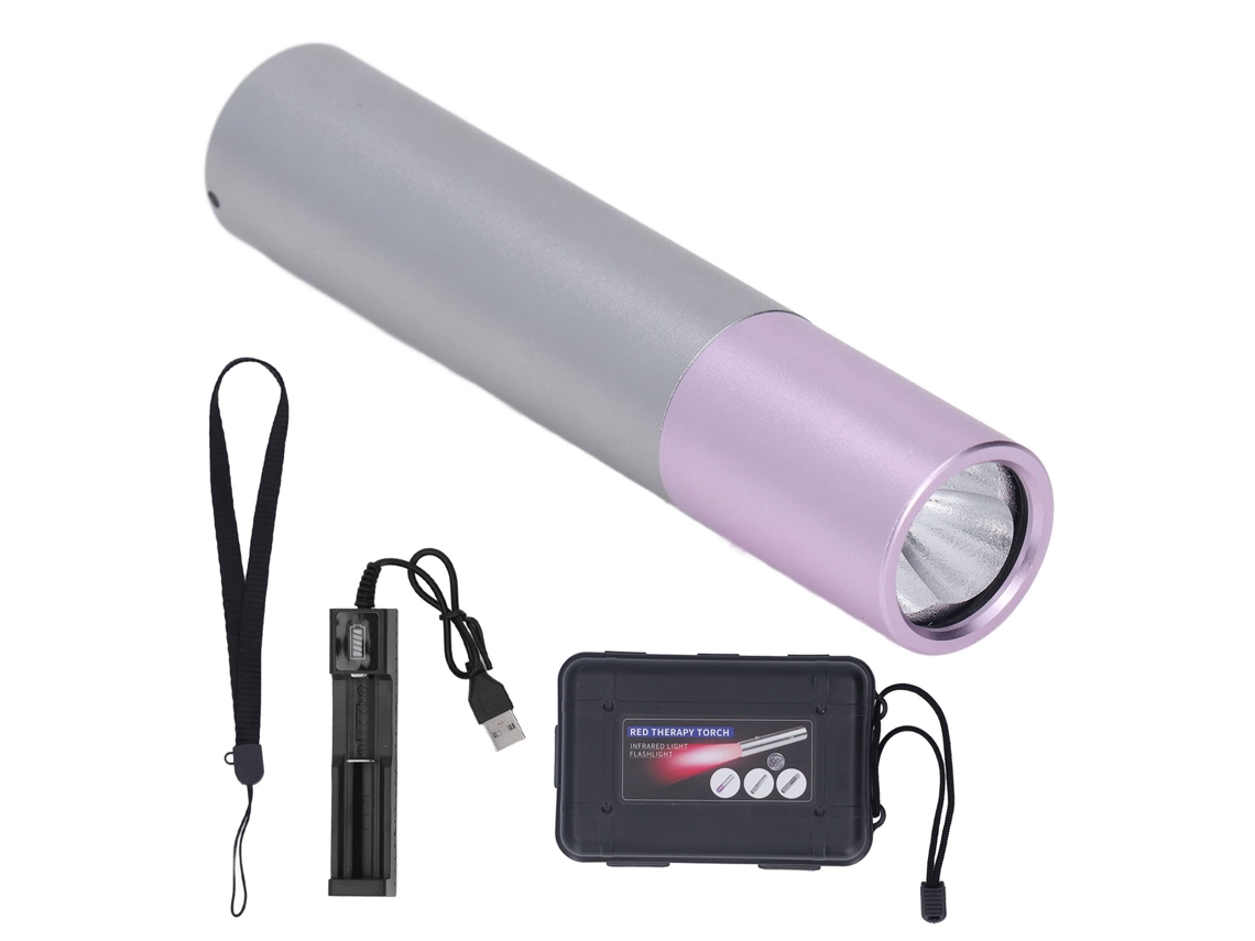 2026-linterna Led De Luz Infrarroja Cercana 630 660 850nm Con Cubierta Morada Para Cuerpo