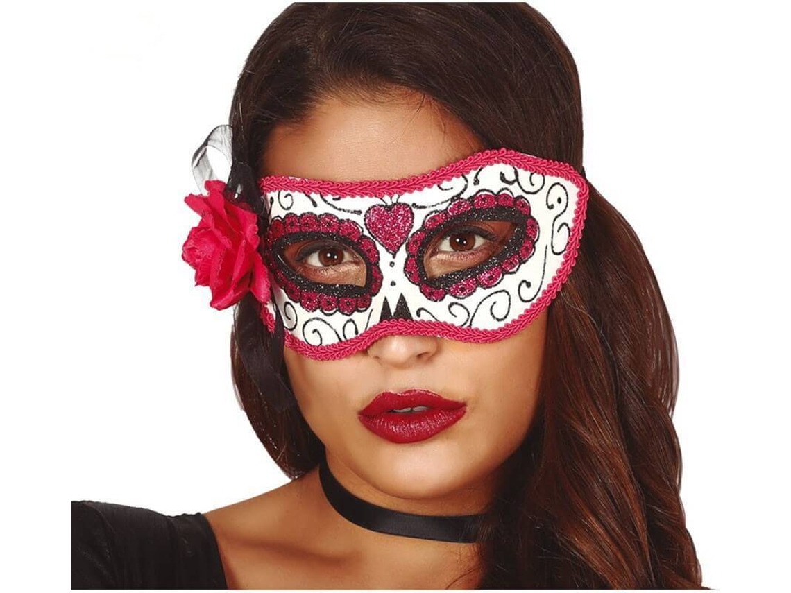 Máscara DISFRAZZES Día Los Muertos Rosa (Talla: Talla Universal )