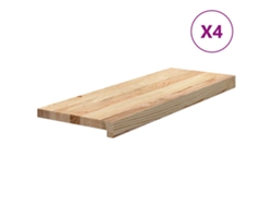 Conjunto 4 Peldaño De Escalera VIDAXL Marrón Oak Wood (70x25x2 cm)