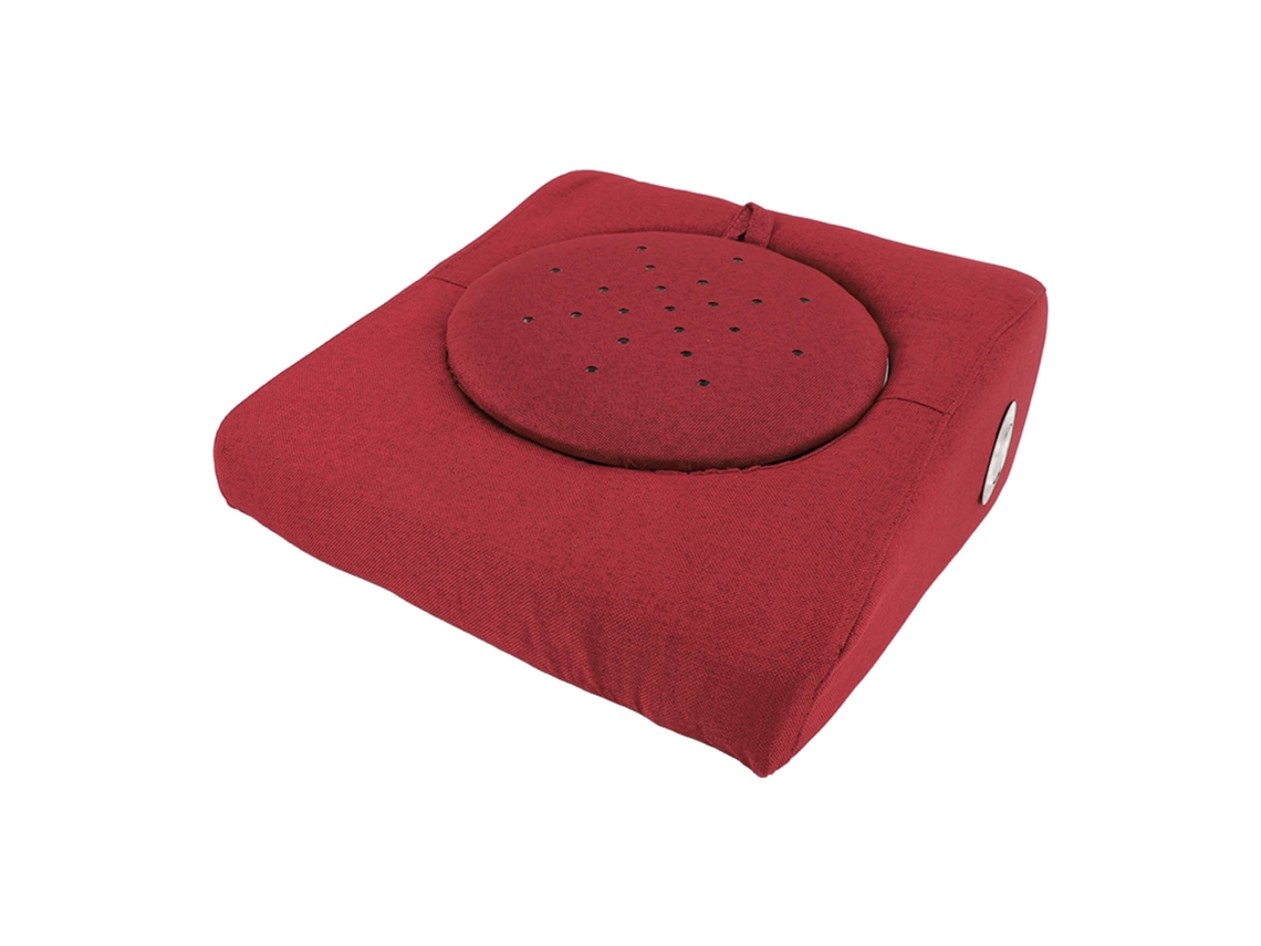 Juego de almohadas de moxibustión con inclinación ajustable de lana roja