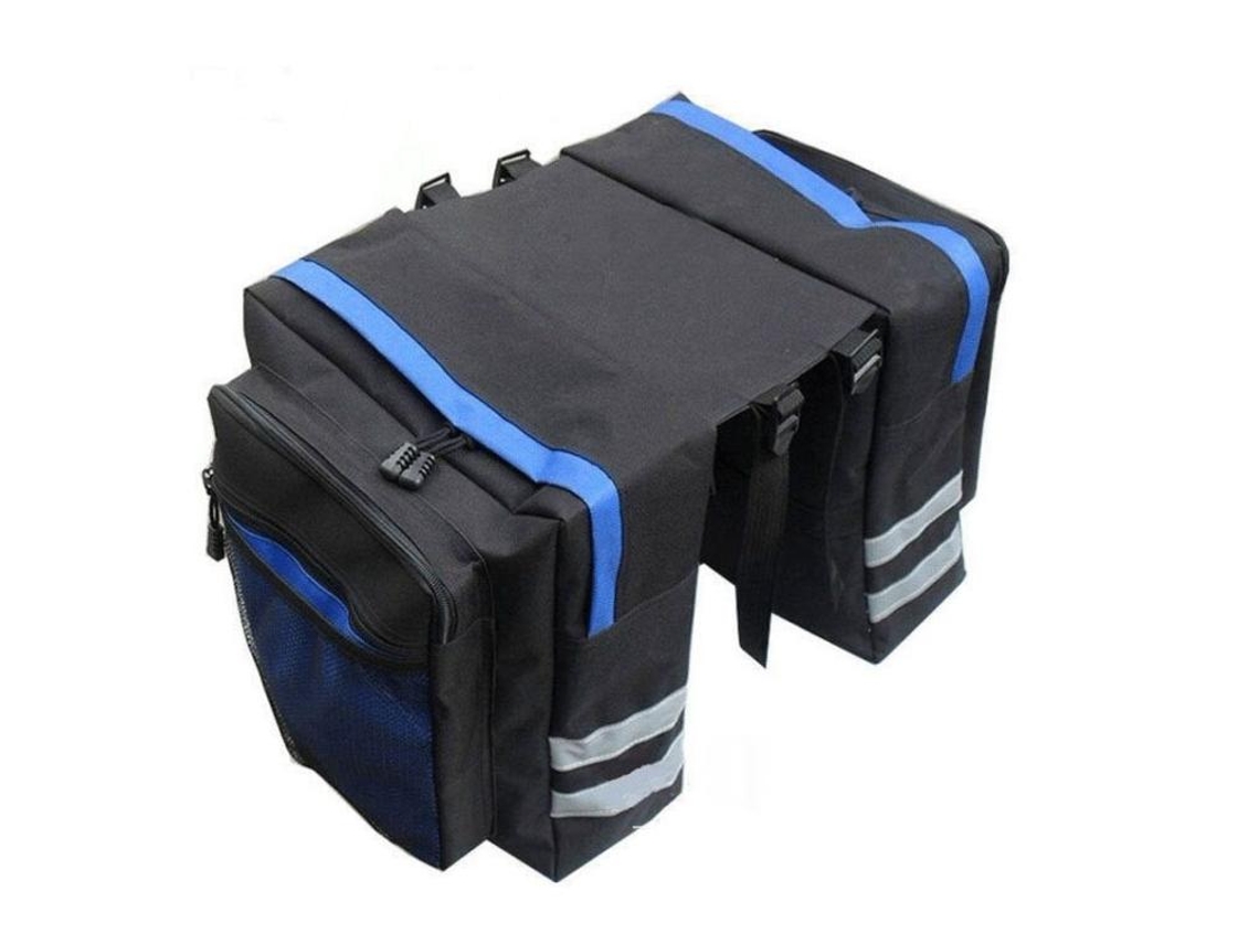 Alforja de bicicleta impermeable, ideal para largas distancias. (azul)