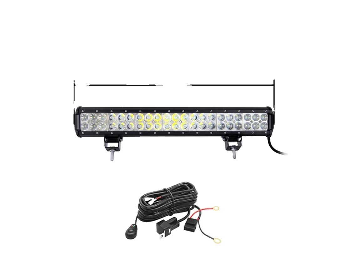 Barra de luces LED todoterreno de 126 W y 20 pulgadas, combinación de reflector y foco OEM