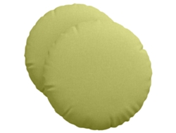 Cojines para asiento, 2 unidades, verde claro, Ø50 x 19 cm, tela HARLANV1