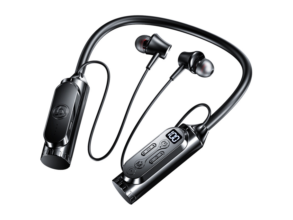 Auriculares Inalámbricos Interruptor Pausa Cuello Conexión Dispositivo YIZHOOD Bluetooth Negro