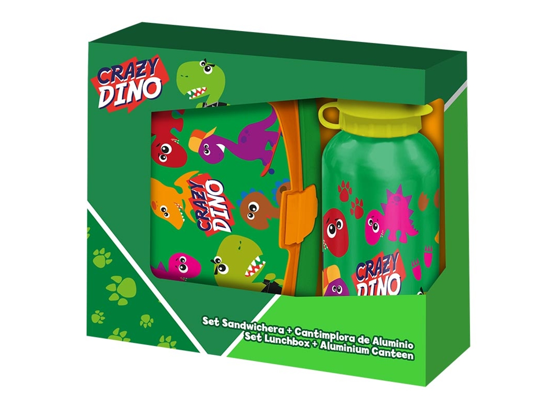 Set Sandwichera Aluminio Dino Crazy