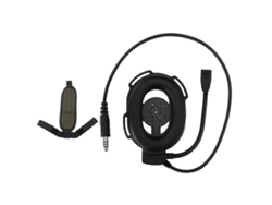 Auriculares Monoaurales Para Cascos De Motocicleta Con Conector Militar Estándar, Color Negro.