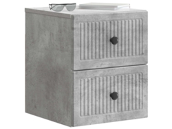 Maison Exclusive - Mesita De Noche De Pared 2 Pcs Gris Hormigón 33 X 34,5 X 40 Cm