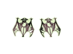8pcs Adesivos de Morcego Brilhante Duas Faces Decoração Parede Árvore Outdoor