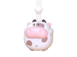 Ventilador De Cuello Portátil, Animado Y Recargable Sin Aspas Con Correa Blanca.