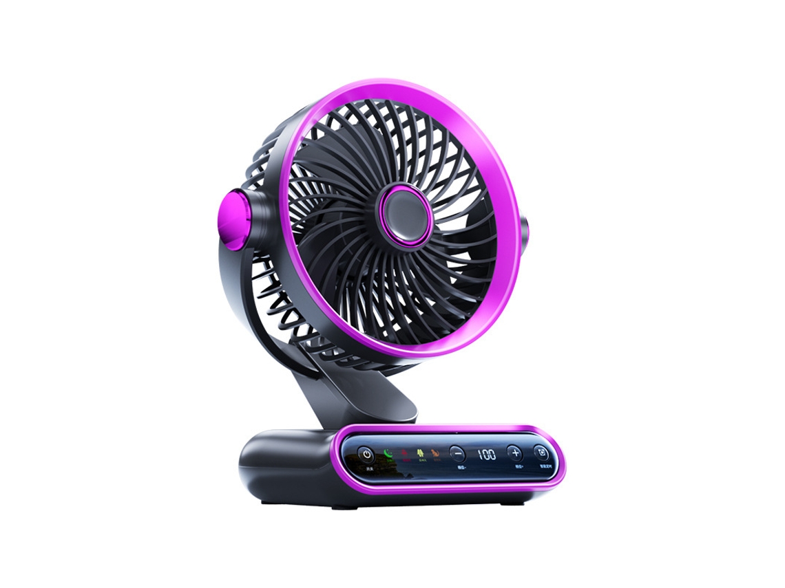 Ventilador Usb Mini Com Clipe, Recarregável, Silencioso, Luz Noturna, Portátil Para Mesa E Dormitório