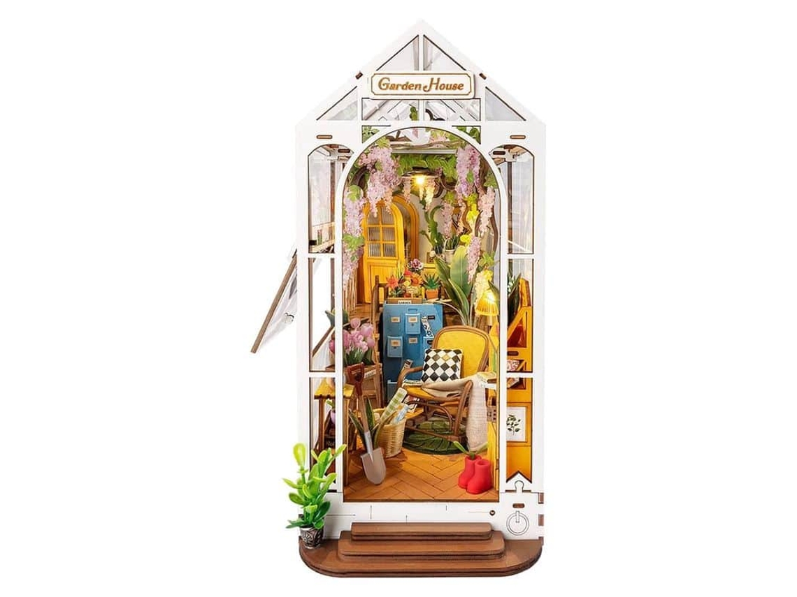 Maqueta Sujetalibros 3d Gardenhouse Rolife Diy Tgb06 Robotime Madnesstoysmás De 8 Años