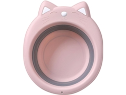 Adorable Lavabo Plegable Para Bebé Con Forma De Gato, Portátil De Pp.
