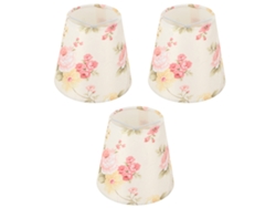 Pantalla De Lámpara Con Clip De Tela Con Estampado Floral Para Lámparas De Mesa, Arañas Y Lámparas De Pie E14