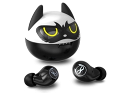 YEMAESRE Auriculares Bluetooth Sin Lindo Diseño Estéreo De Alta Fidelidad Animado Negro