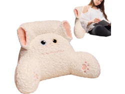 Almohada De Apoyo Lumbar, Almohada De Lectura Para Sillas De Oficina Y Cama (blanca/70 X 45 Cm) Gertiz