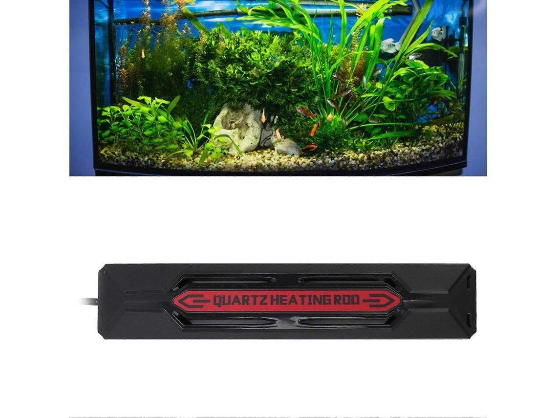 Calentador de acuario de cristal de cuarzo a prueba de explosiones, económico, con control de temperatura constante y LED, 1200 W, enchufe británico GOKOCO
