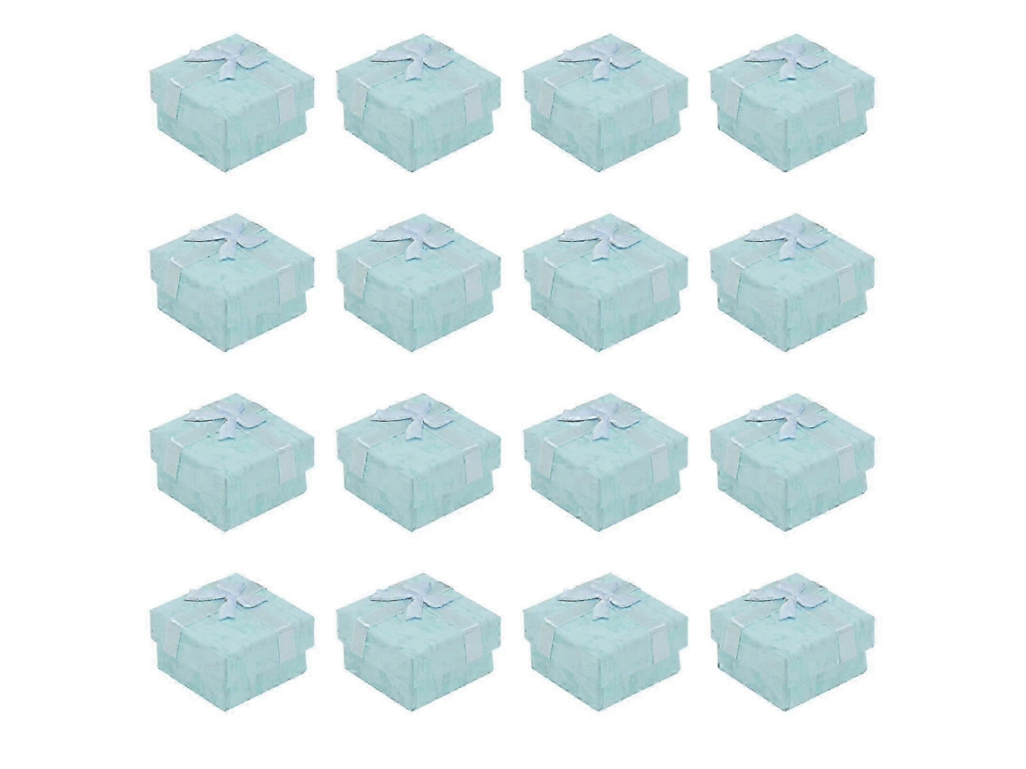 Juego de 24 organizadores de joyas, cajas de regalo para pendientes, pulseras y collares Hengjian (azul)