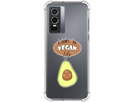 Carcasa para Vivo Y76 5G TUMUNDOSMARTPHONE Dibujos Antigolpes Vegan Life Multicolor