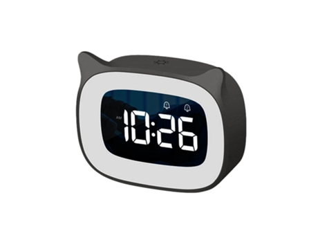 ELKUAIE Bonito reloj despertador con luz nocturna, despertador para niños, regalos de reloj de mesa