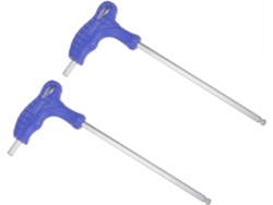 Llave Hexagonal Con Mango En T De Extremo Esférico De 6 Mm, Métrica, De Acero Cr-v, 2 Unidades
