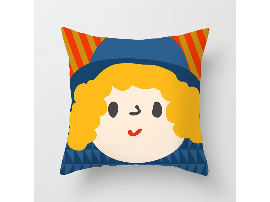 Serie de Funda Decorativa de Almohada Pareja de Dibujos Animados