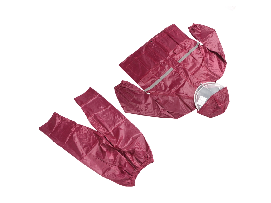 Traje De Lluvia Oxford Impermeable De 2 Piezas Con Visera Para Hombre Y Mujer, Rojo, Xxl