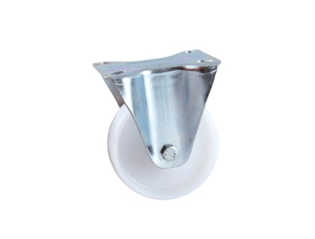 Rueda Fija de Poliamida Blanca con Placa D100Mm AVL 590822O