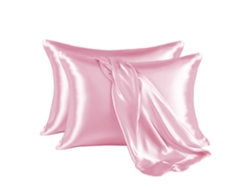Funda De Almohada De Satén Con Efecto Seda Simulada (rosa, 50 X 76 Cm) Cuich