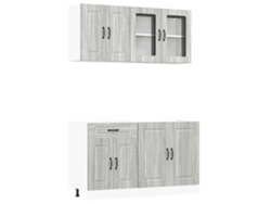 Juego de 4 gabinetes de cocina Sonoma Grey EXCLUSIVO DE MAISON