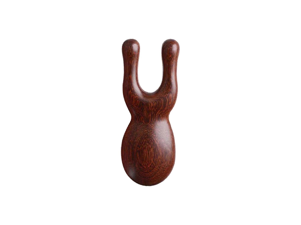 Peine de sándalo y masajeador en forma de cuerno para el cuidado del cabello y la relajación del cuero cabelludo. Múltiples funciones. Tienda Jinyubo.