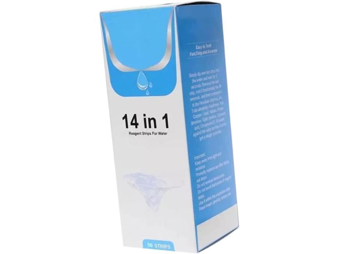 Papel de prueba para piscina, juego de 50 piezas, tiras reactivas de Ph para agua potable, papel de prueba para piscina 474