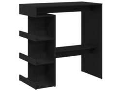 Maison Exclusive - Mesa De Bar Con Estante Roble Negro 100 X 48 X 101,5 Cm