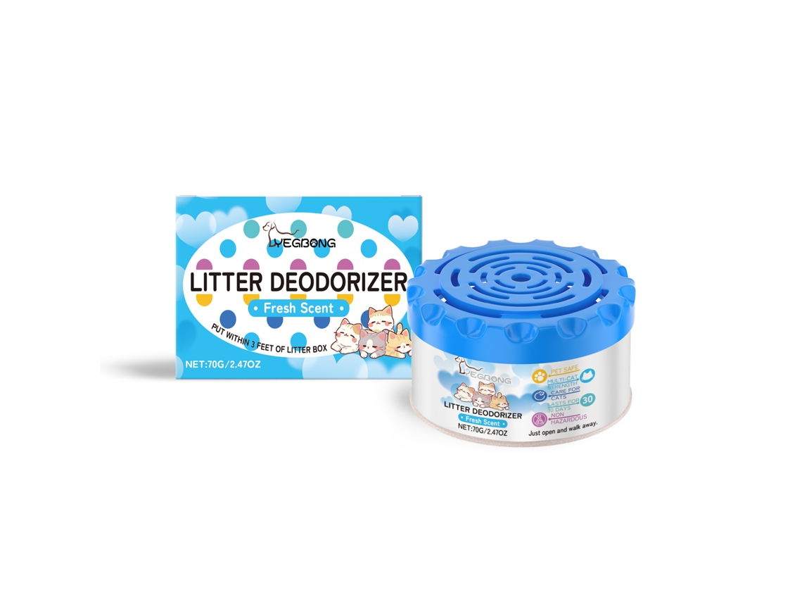 El gel desodorante para arena de gatos Yegbong limpia las heces y la orina.
