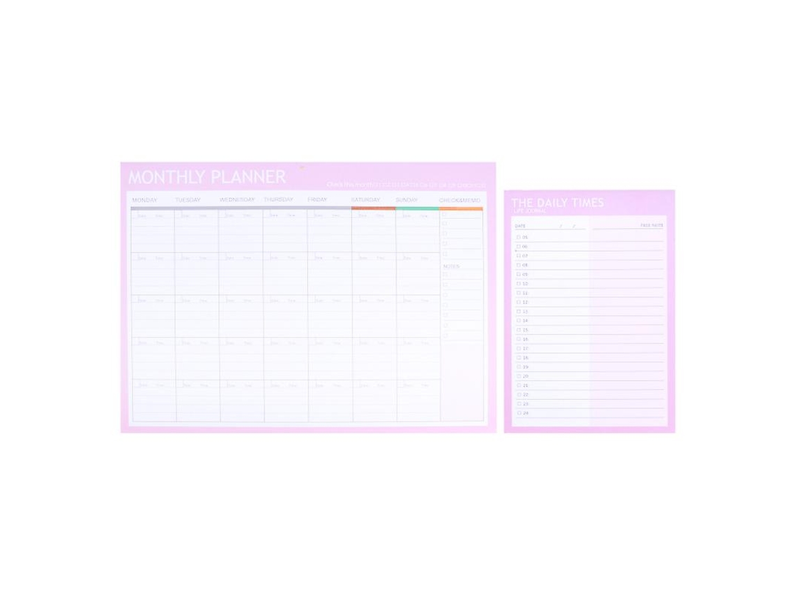 Bloc de notas de plan semanal de 2 piezas ALLINLESS