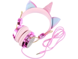 Auriculares Con Cable Con Forma De Orejas De Gato Para Niños Y Adultos, Compatibles Con Los Juegos 3 Y 5, Con Mando.