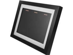 Marco Medallas Maratón 33 24 5 Tamaño A4 Cristal Negro Resistente Arañazos Soporte Pared Horizontal 3 Vitrina