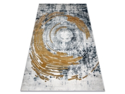 Alfombra Emerald Exclusivo 1024 Glamour, Elegante Abstracción Azul / Oro (80 x 150 cm)