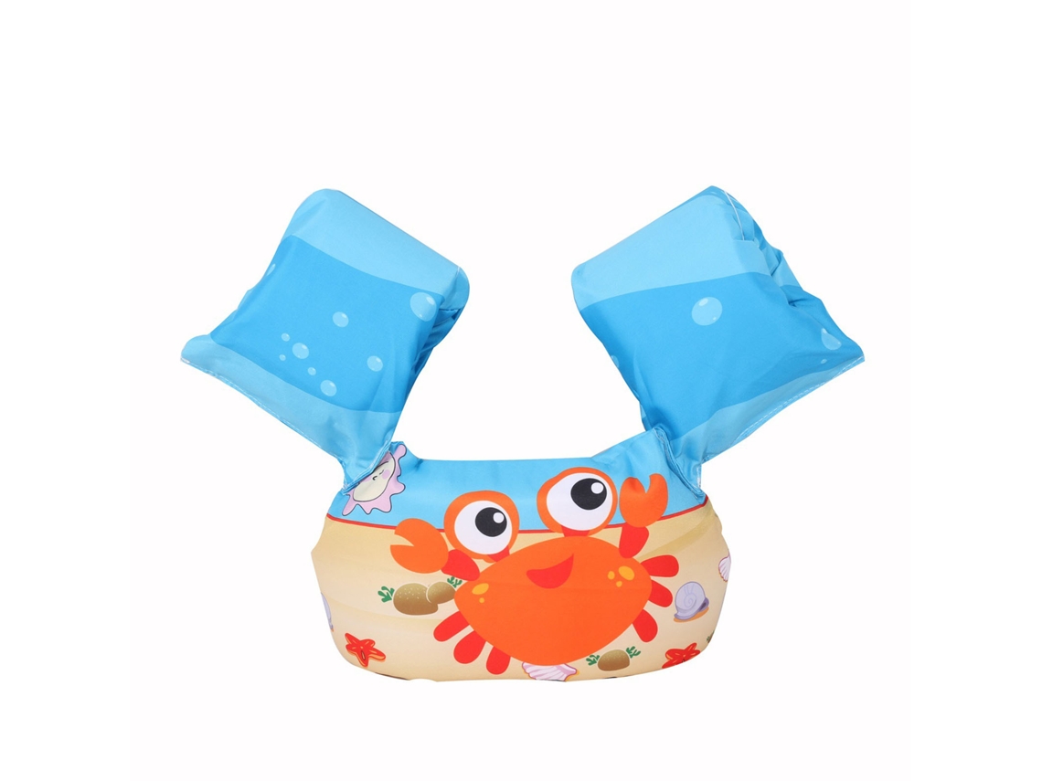 Chaleco de natación infantil de poliéster EPE color naranja cangrejo
