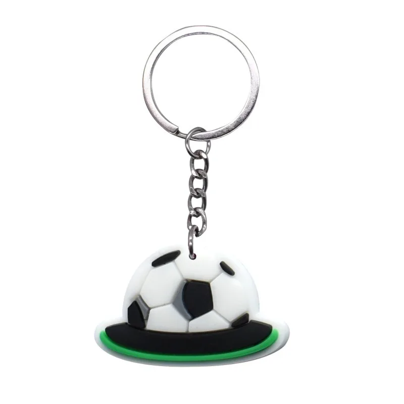 (paquete De 2) Llaveros Con Temática De Fútbol, De Goma Blanda De Pvc, Colgantes Decorativos