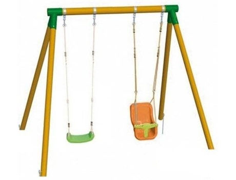 Columpio MASGAMES Con Asiento De Bebé (2.73x1.94x2.21m - Amarillo - Edad Mín. Recomendada:3)
