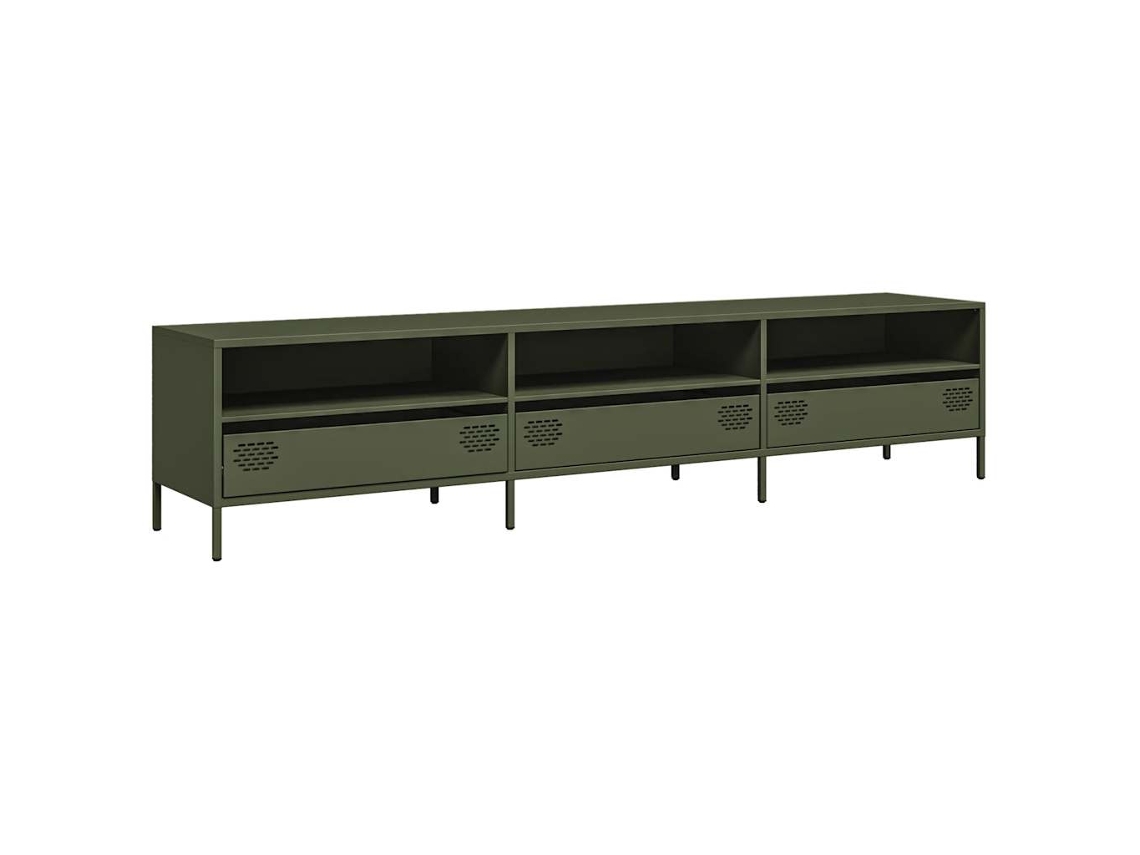 Mueble De Tv VIDAXL Verde Acero (202 x 39 x 43.5 cm)
