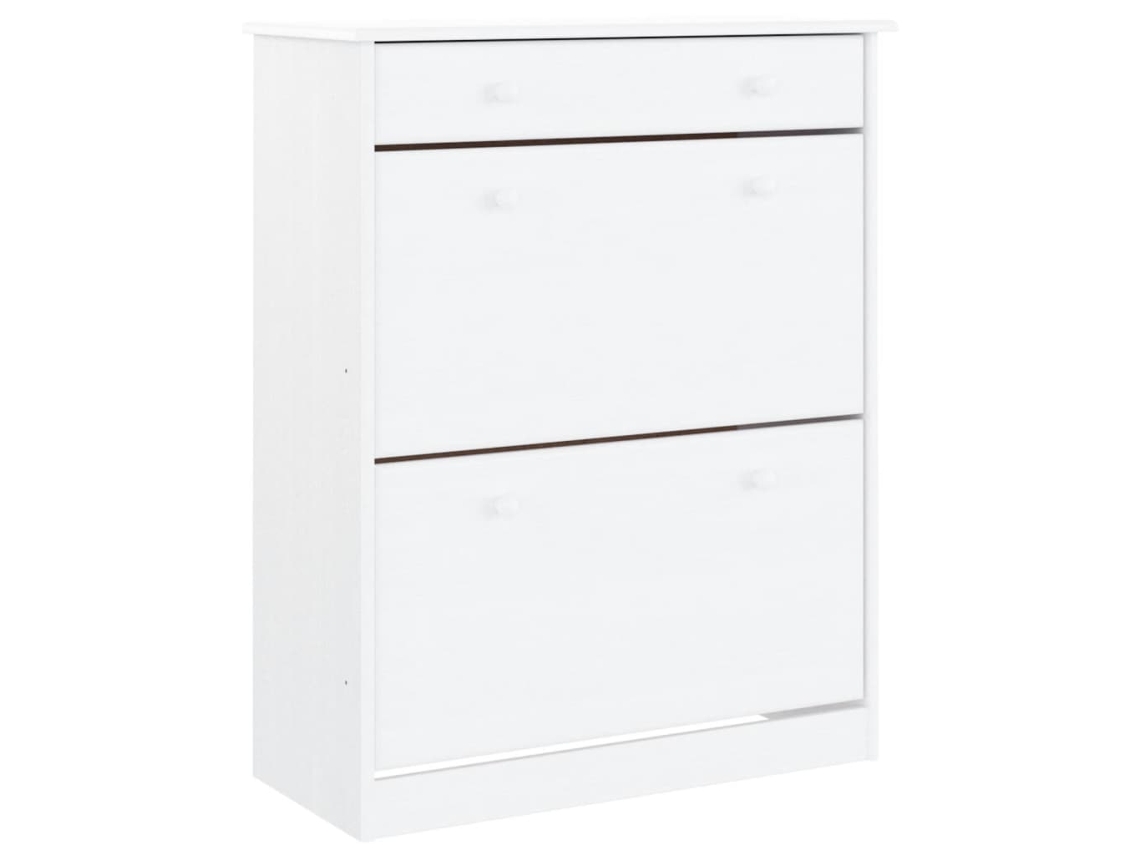 Zapatero alto de madera maciza de pino blanco MAISON EXCLUSIVE (77x35x96 cm)