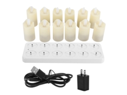 Velas LED sin llama para decoración de bodas y comedores.