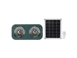 Ventilador extractor portátil con panel solar de 20 W y doble salida de 5 V