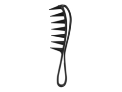Peine Desenredante De Dientes Anchos Antiestático Para Pelo Peine De Estilismo Profesional Salón (negro)