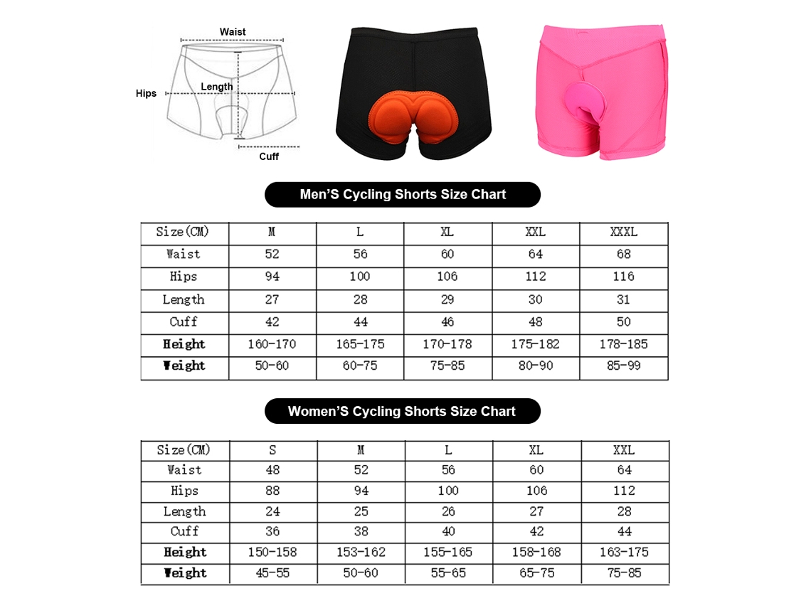 Braguitas De Ciclismo Para Hombre Y Mujer Con Forro Acolchado Para Mtb, Transpirables, De Secado Rápido Y Elásticas.