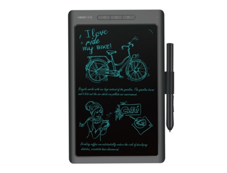 VSON Tableta Gráfica Inteligente Tableta de Dibujo Digital 8192 Niveles Sensibilidad a la Presión Transmisión Sincrónica de Notas Gris gris