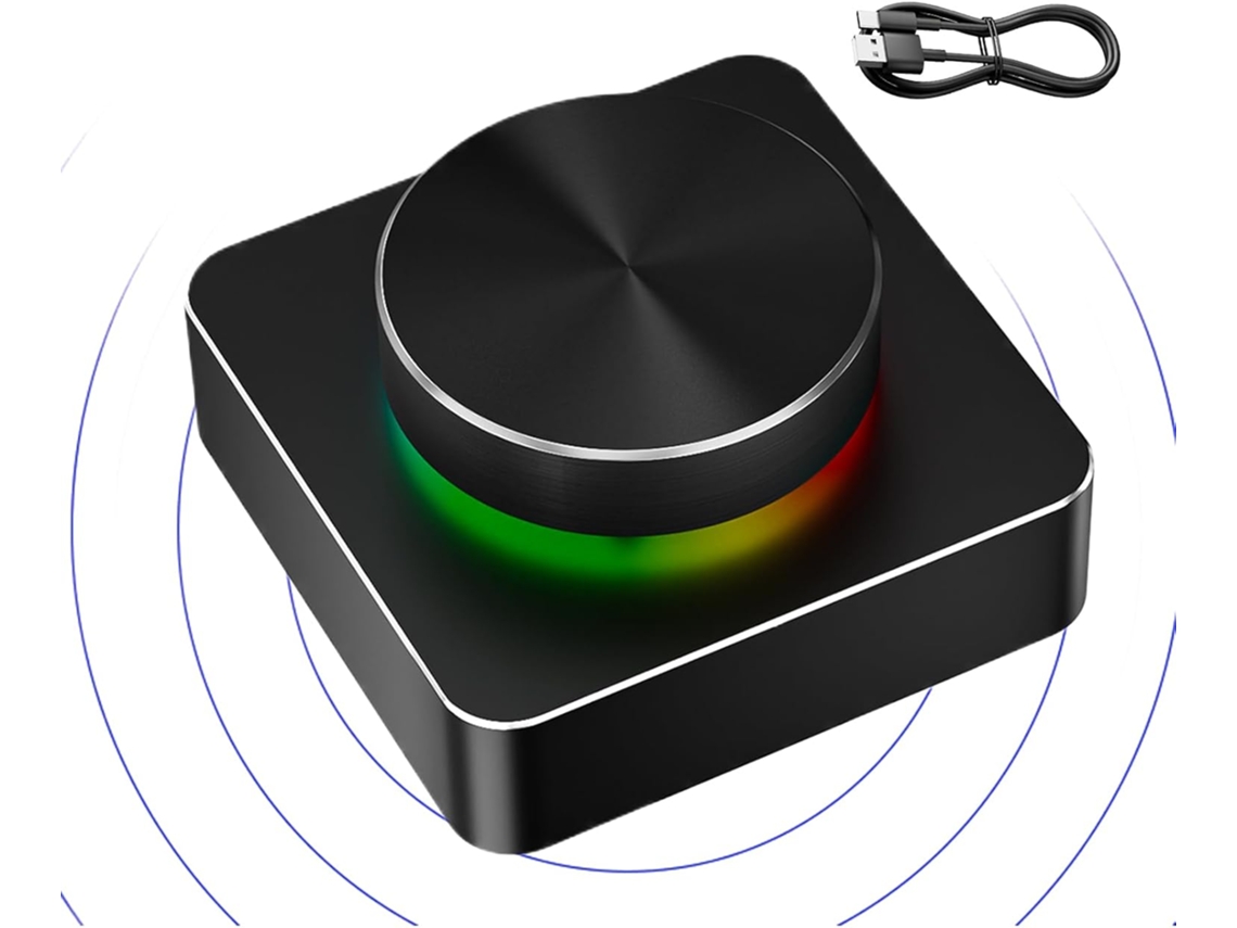 Rueda De Control De Volumen Usb Para Ordenador | Controlador De Audio Con Cable |