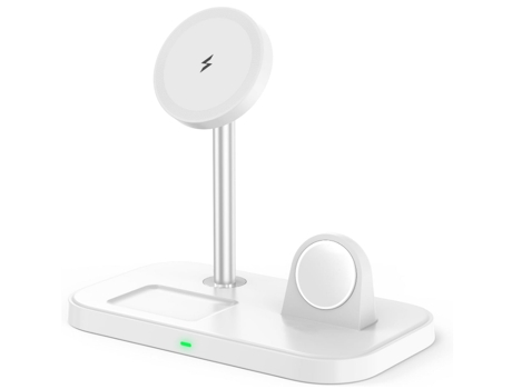 Soporte para cargador inalámbrico 3 en 1, carga rápida con adaptador de 30 W, compatible con iPhone Serie 15/14/13/12, iWatch y AirPods CHRONUS